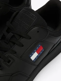 Sneakersy*Tommy Hilfiger Skórzane Buty Sportowe Do Koszykówki BLACK