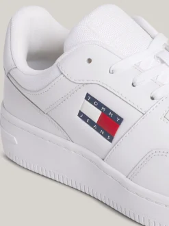 White Trainers|Sneakersy*Tommy Hilfiger Skórzane Buty Sportowe Do Koszykówki WHITE
