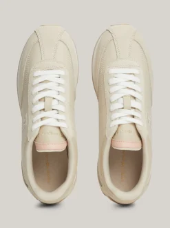 Sneakersy*Tommy Hilfiger Skórzane Buty Sportowe Do Biegania Heritage CLASSIC BEIGE