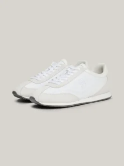 Sneakersy*Tommy Hilfiger Skórzane Buty Sportowe Do Biegania Heritage WHITE