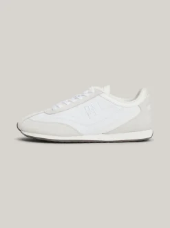 Sneakersy*Tommy Hilfiger Skórzane Buty Sportowe Do Biegania Heritage WHITE