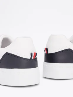 Sneakersy*Tommy Hilfiger Skórzane Buty Sportowe Elevated Essential WHITE