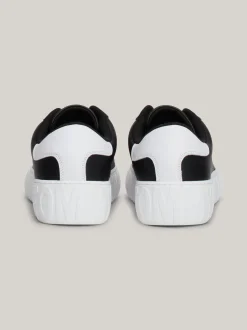 Sneakersy*Tommy Hilfiger Skórzane Buty Sportowe Essential BLACK