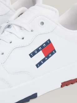 White Trainers|Sneakersy*Tommy Hilfiger Skórzane Buty Sportowe Essential WHITE