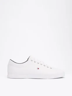 White Trainers|Sneakersy*Tommy Hilfiger Skórzane Buty Sportowe Essential WHITE