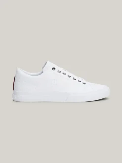 White Trainers|Sneakersy*Tommy Hilfiger Skórzane Buty Sportowe Essential Z Monogramem WHITE