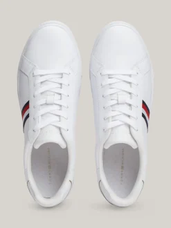Sneakersy*Tommy Hilfiger Skórzane Buty Sportowe Essential WHITE