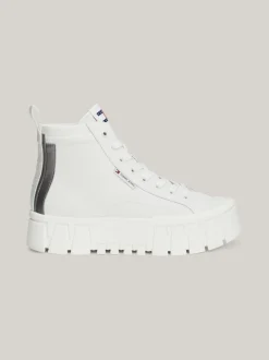 Sneakersy*Tommy Hilfiger Skórzane Buty Sportowe Exclusive ECRU