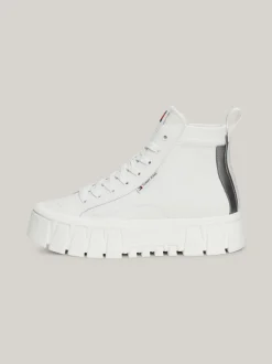 Sneakersy*Tommy Hilfiger Skórzane Buty Sportowe Exclusive ECRU