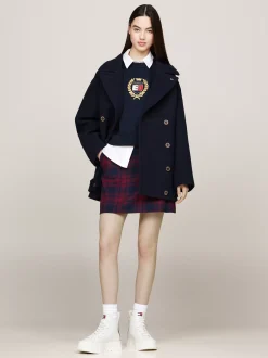 Sneakersy*Tommy Hilfiger Skórzane Buty Sportowe Exclusive ECRU