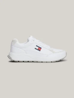 White Trainers|Sneakersy*Tommy Hilfiger Skórzane Buty Sportowe Na Grubej Podeszwie WHITE