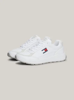 White Trainers|Sneakersy*Tommy Hilfiger Skórzane Buty Sportowe Na Grubej Podeszwie WHITE