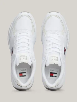 White Trainers|Sneakersy*Tommy Hilfiger Skórzane Buty Sportowe Na Grubej Podeszwie WHITE
