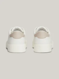 Sneakersy*Tommy Hilfiger Skórzane Buty Sportowe Na Platformie ECRU / DRIFTY DUNES