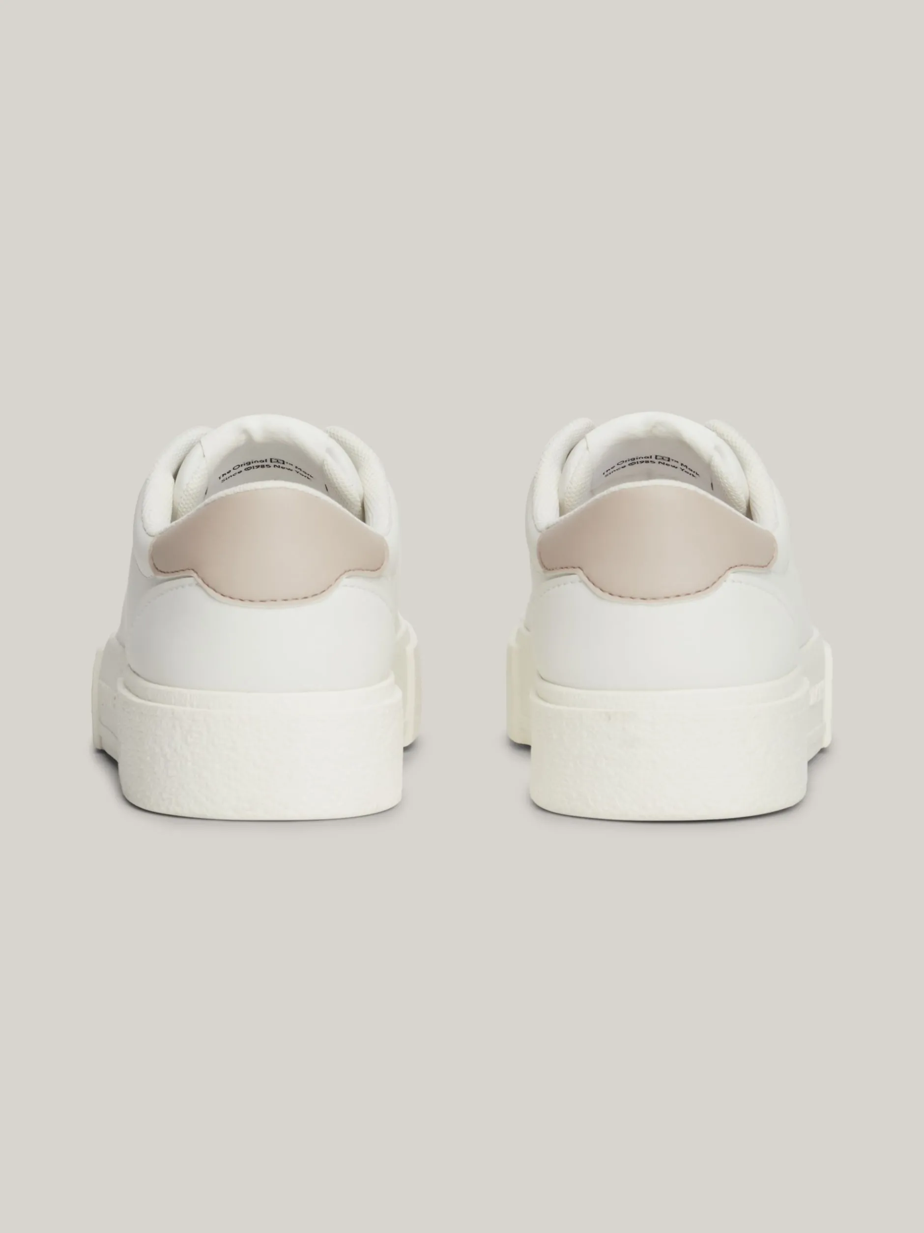 Sneakersy*Tommy Hilfiger Skórzane Buty Sportowe Na Platformie ECRU / DRIFTY DUNES