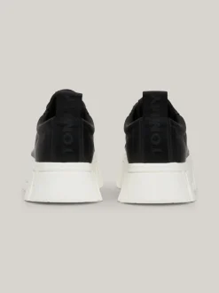 Sneakersy*Tommy Hilfiger Skórzane Buty Sportowe Na Platformie BLACK