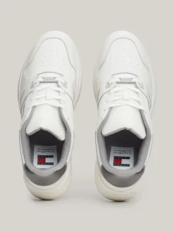 Sneakersy*Tommy Hilfiger Skórzane Buty Sportowe Na Platformie ECRU / METALLIC WARMSTONE