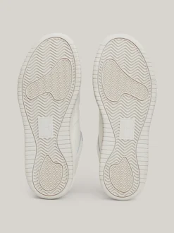 Sneakersy*Tommy Hilfiger Skórzane Buty Sportowe Na Platformie ECRU / METALLIC WARMSTONE