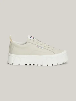 Sneakersy*Tommy Hilfiger Skórzane Buty Sportowe Na Platformie NEWSPRINT
