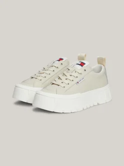 Sneakersy*Tommy Hilfiger Skórzane Buty Sportowe Na Platformie NEWSPRINT
