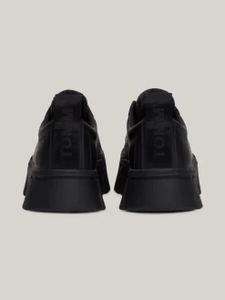 Sneakersy*Tommy Hilfiger Skórzane Buty Sportowe Na Platformie BLACK