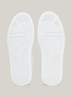 White Trainers|Sneakersy*Tommy Hilfiger Skórzane Buty Sportowe Na Grubej Podeszwie WHITE/OLYMPIC GREEN