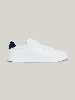 White Trainers|Sneakersy*Tommy Hilfiger Skórzane Buty Sportowe Na Grubej Podeszwie WHITE/ DESERT SKY