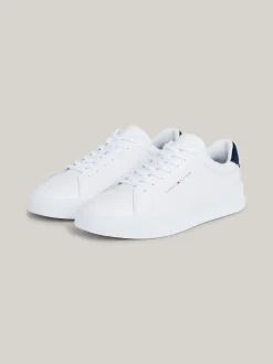 White Trainers|Sneakersy*Tommy Hilfiger Skórzane Buty Sportowe Na Grubej Podeszwie WHITE/ DESERT SKY