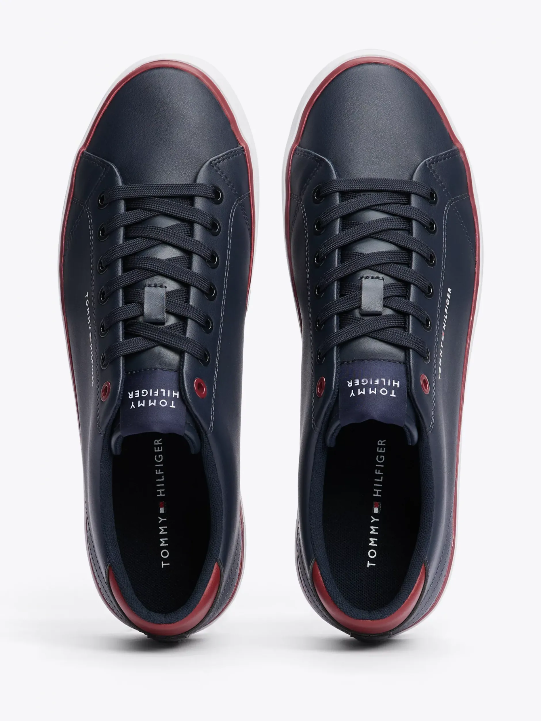 Sneakersy*Tommy Hilfiger Skórzane Buty Sportowe Na Płaskiej Platformie DESERT SKY