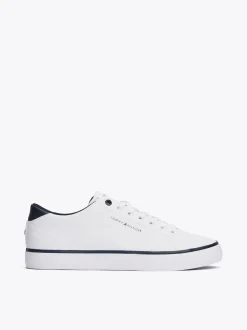 White Trainers|Sneakersy*Tommy Hilfiger Skórzane Buty Sportowe Na Płaskiej Platformie WHITE