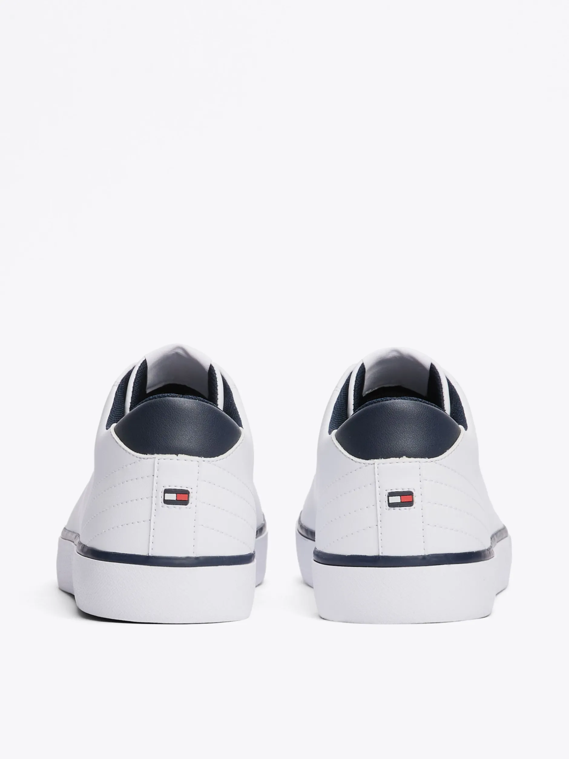 White Trainers|Sneakersy*Tommy Hilfiger Skórzane Buty Sportowe Na Płaskiej Platformie WHITE