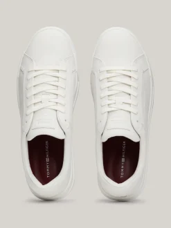 White Trainers|Sneakersy*Tommy Hilfiger Skórzane Buty Sportowe Na Grubej Podeszwie ECRU