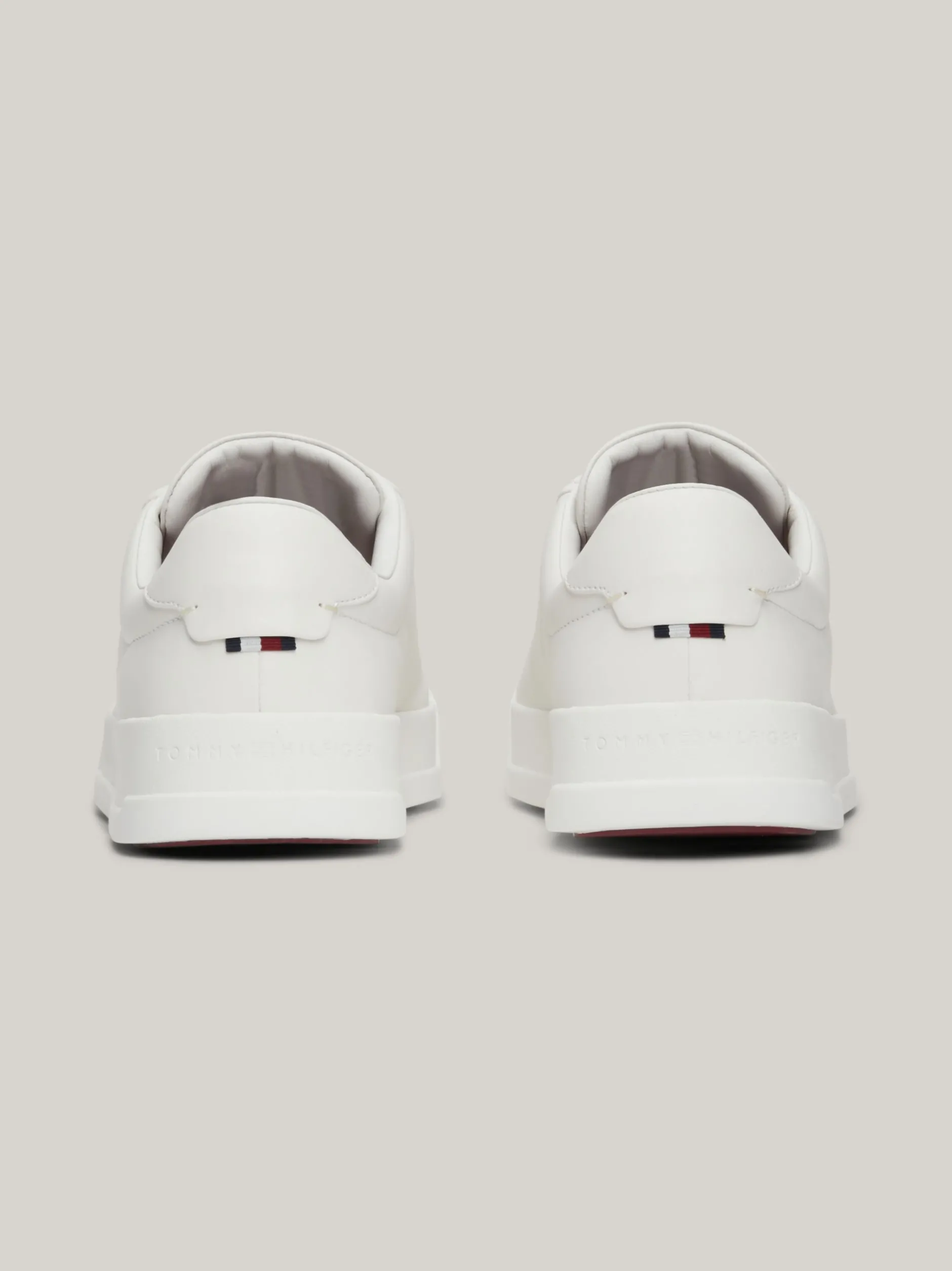 White Trainers|Sneakersy*Tommy Hilfiger Skórzane Buty Sportowe Na Grubej Podeszwie ECRU