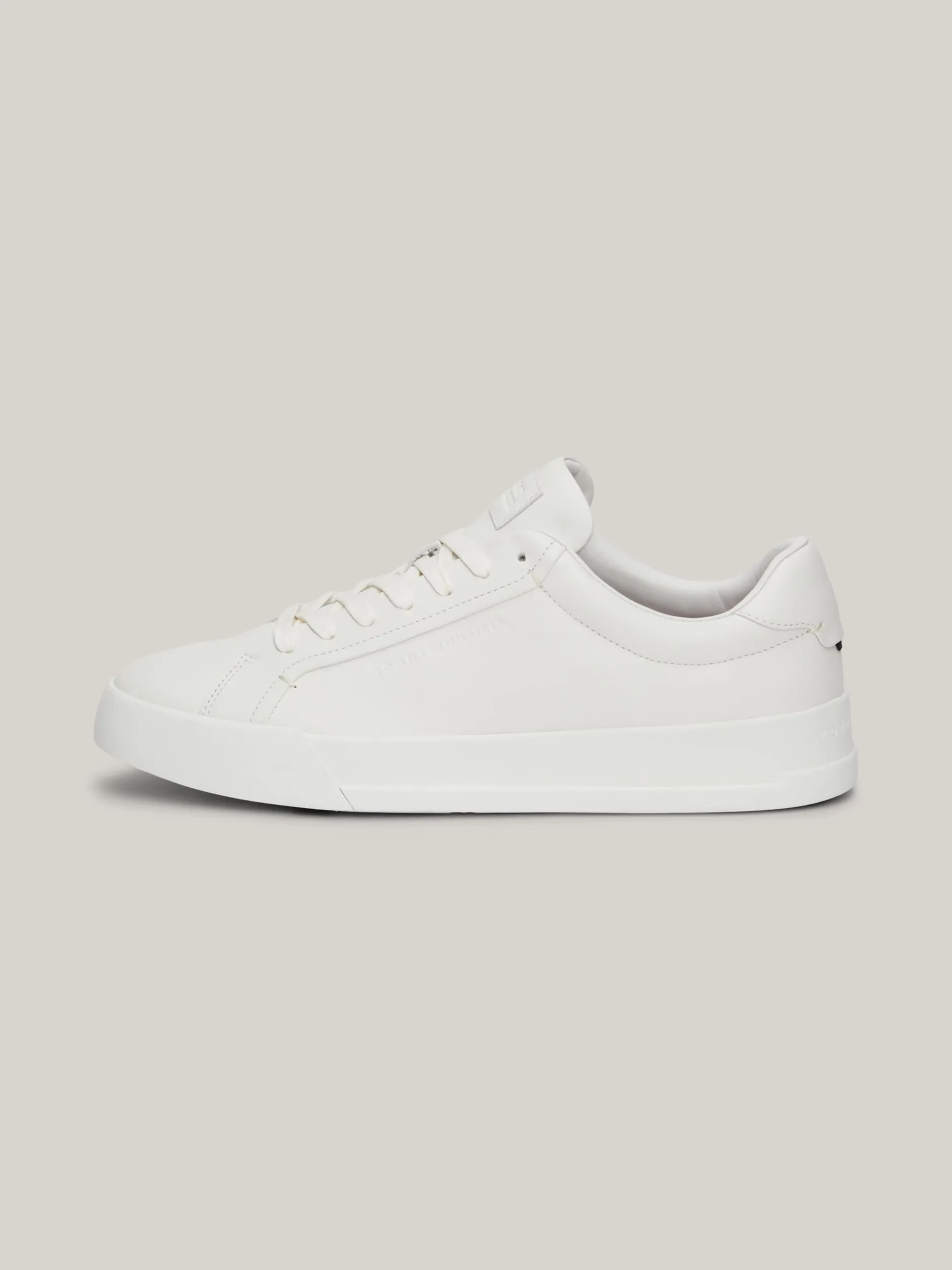 White Trainers|Sneakersy*Tommy Hilfiger Skórzane Buty Sportowe Na Grubej Podeszwie ECRU