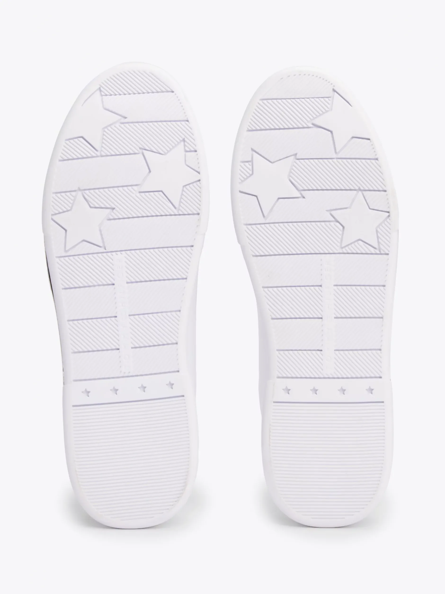 Sneakersy*Tommy Hilfiger Skórzane Buty Sportowe Na Podeszwie Cupsole WHITE