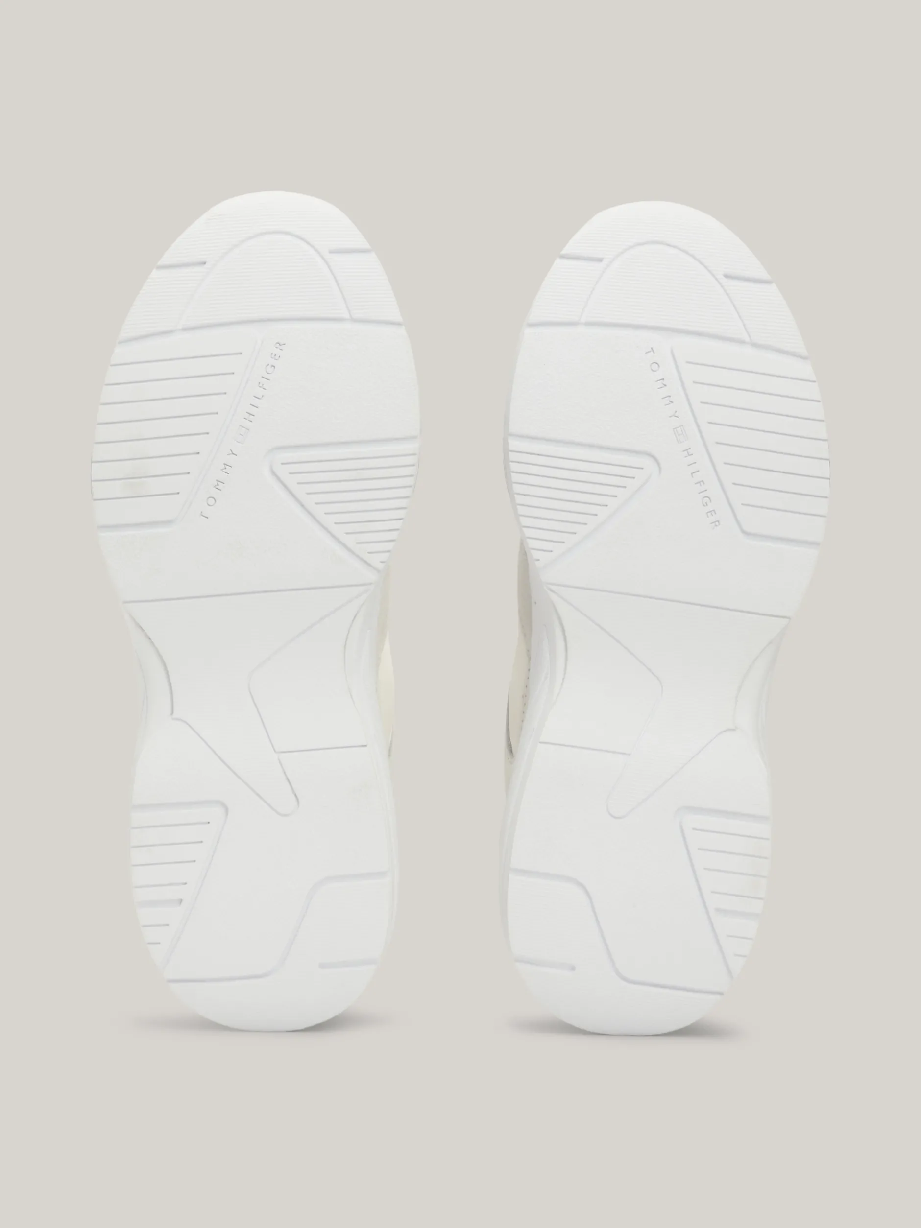 Sneakersy*Tommy Hilfiger Skórzane Buty Sportowe Na Grubej Podeszwie WHITE
