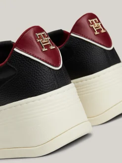 Sneakersy*Tommy Hilfiger Skórzane Buty Sportowe Na Platformie BLACK