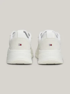 Sneakersy*Tommy Hilfiger Skórzane Buty Sportowe Na Grubej Podeszwie WHITE