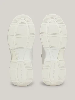 Sneakersy*Tommy Hilfiger Skórzane Buty Sportowe Na Grubej Podeszwie WHITE