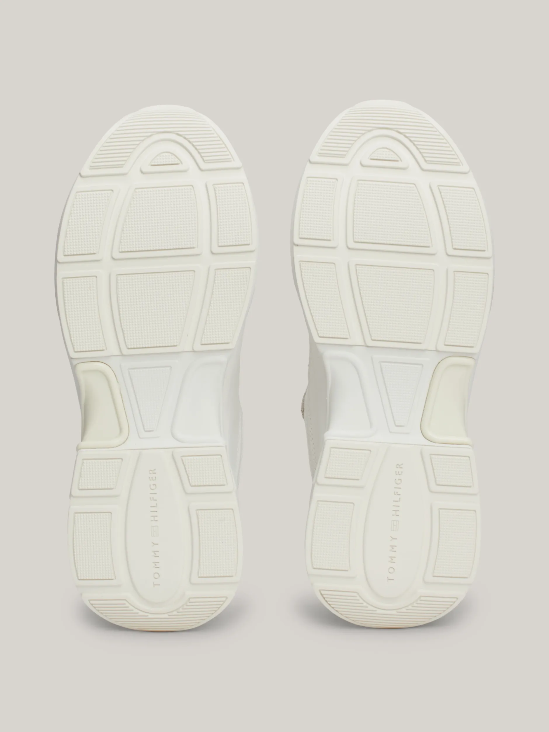 Sneakersy*Tommy Hilfiger Skórzane Buty Sportowe Na Grubej Podeszwie WHITE