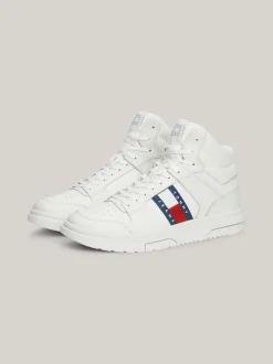 White Trainers|Sneakersy*Tommy Hilfiger Skórzane Buty Sportowe The Brooklyn Do Kostki ECRU