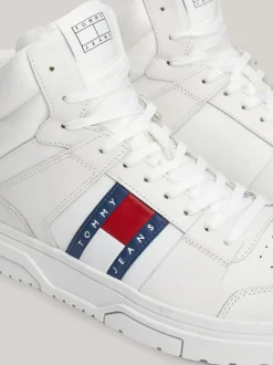 White Trainers|Sneakersy*Tommy Hilfiger Skórzane Buty Sportowe The Brooklyn Do Kostki ECRU