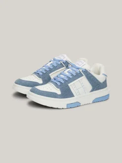 Sneakersy*Tommy Hilfiger Skórzane Buty Sportowe The Brooklyn WESTSIDE BLUE