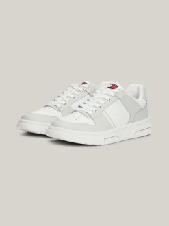 Sneakersy*Tommy Hilfiger Skórzane Buty Sportowe The Brooklyn STRATUS GREY