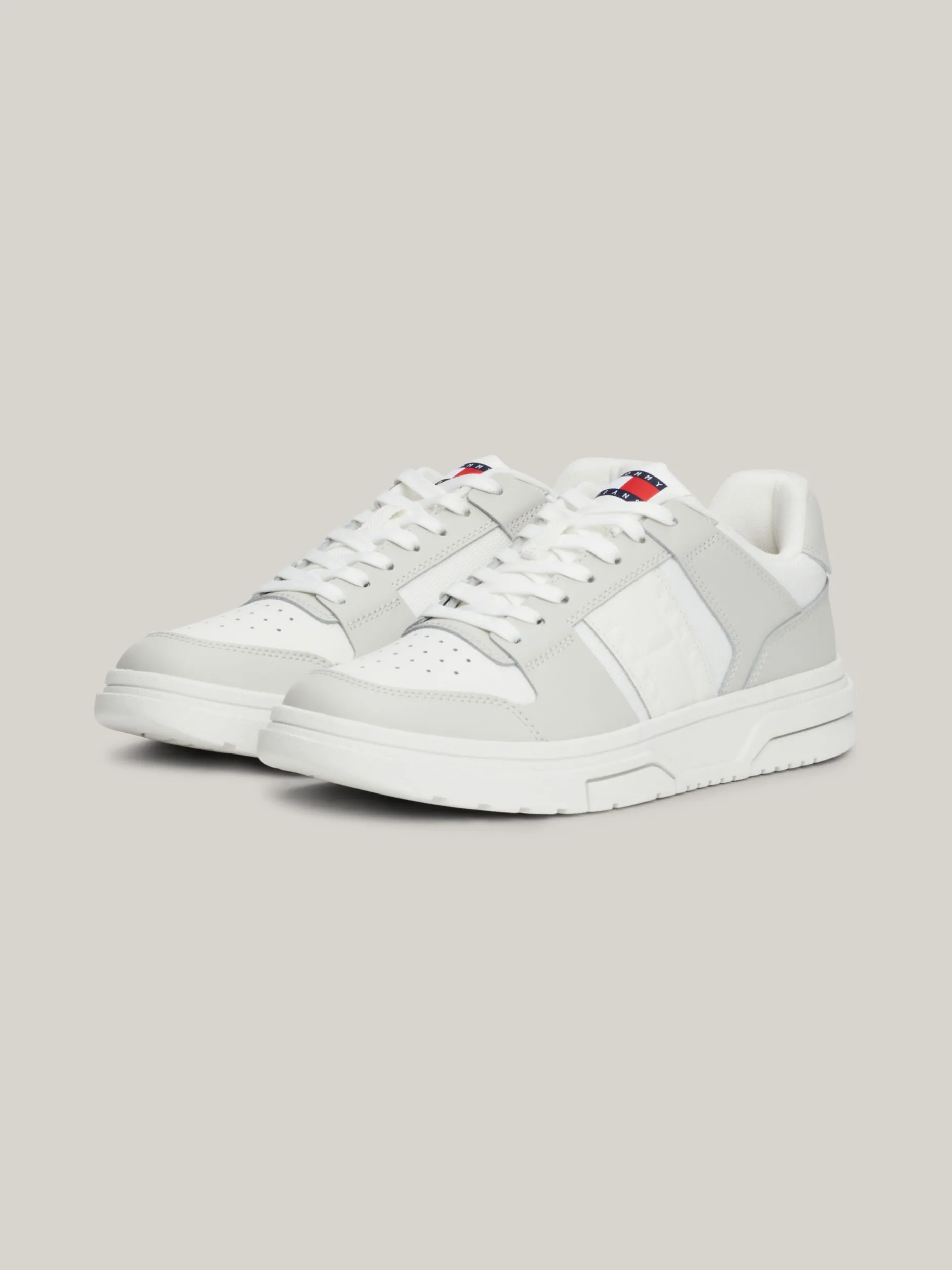 Sneakersy*Tommy Hilfiger Skórzane Buty Sportowe The Brooklyn STRATUS GREY