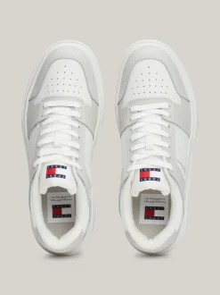 Sneakersy*Tommy Hilfiger Skórzane Buty Sportowe The Brooklyn STRATUS GREY