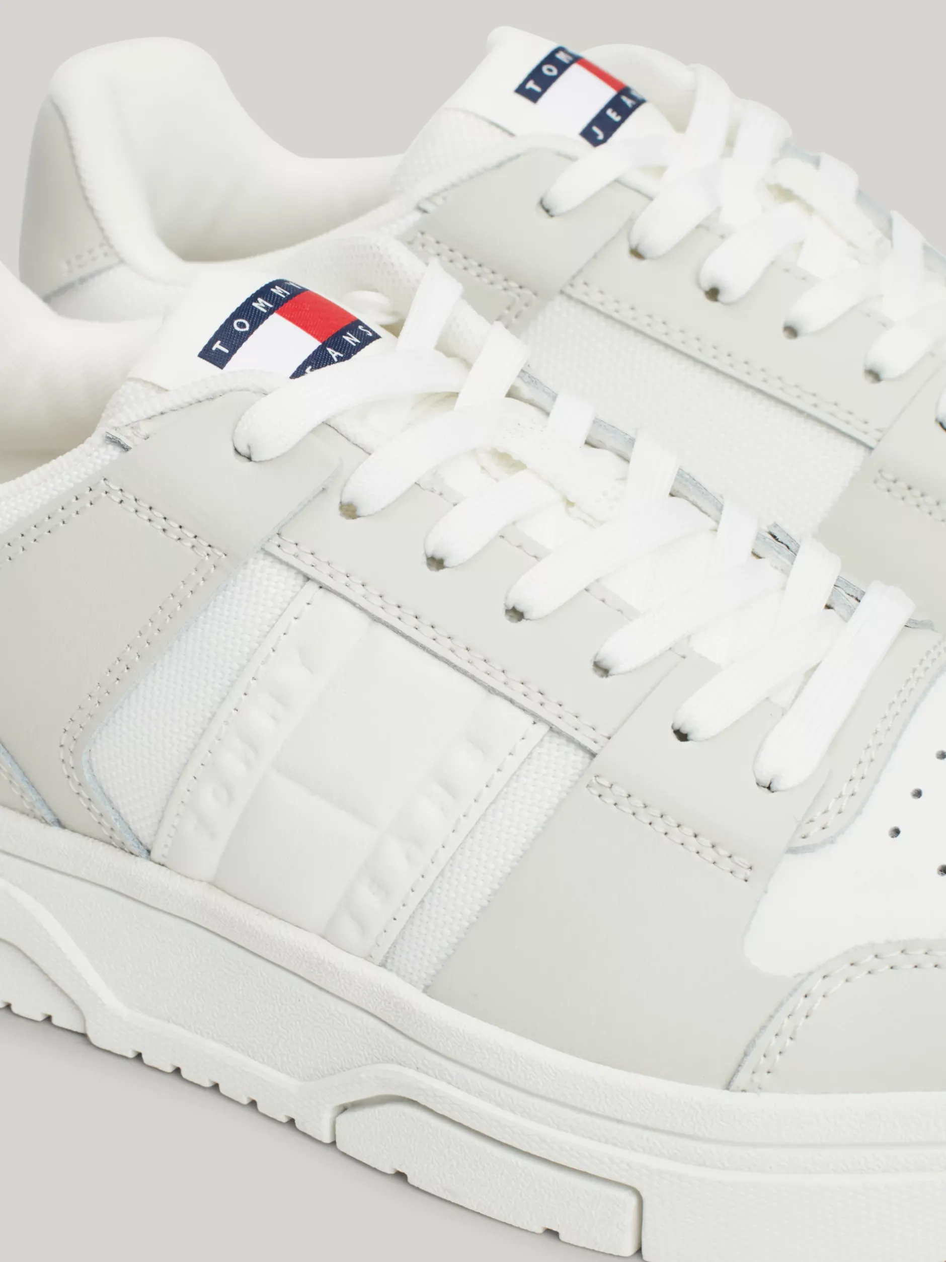 Sneakersy*Tommy Hilfiger Skórzane Buty Sportowe The Brooklyn STRATUS GREY