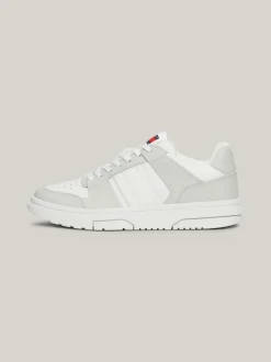 Sneakersy*Tommy Hilfiger Skórzane Buty Sportowe The Brooklyn STRATUS GREY