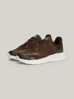 Sneakersy*Tommy Hilfiger Skórzane Buty Sportowe Typu Runner COCOA