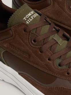 Sneakersy*Tommy Hilfiger Skórzane Buty Sportowe Typu Runner COCOA